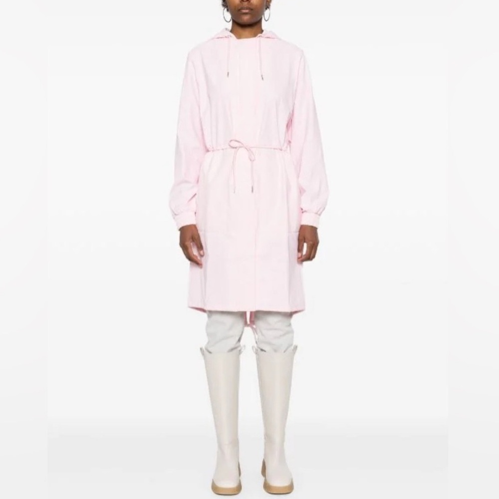 Rains Women’s String Parka Jacket in Candy - Picture 3 of 7